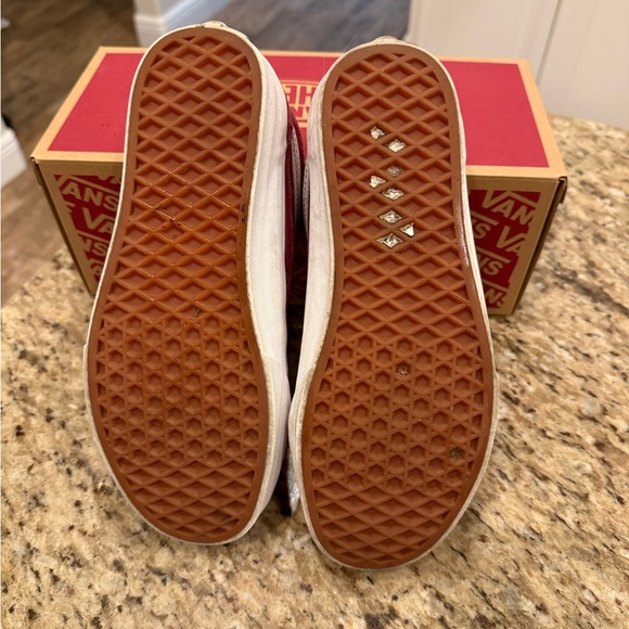 Vans Maroon and White Old Skool Sneakers - Picture 6 of 6